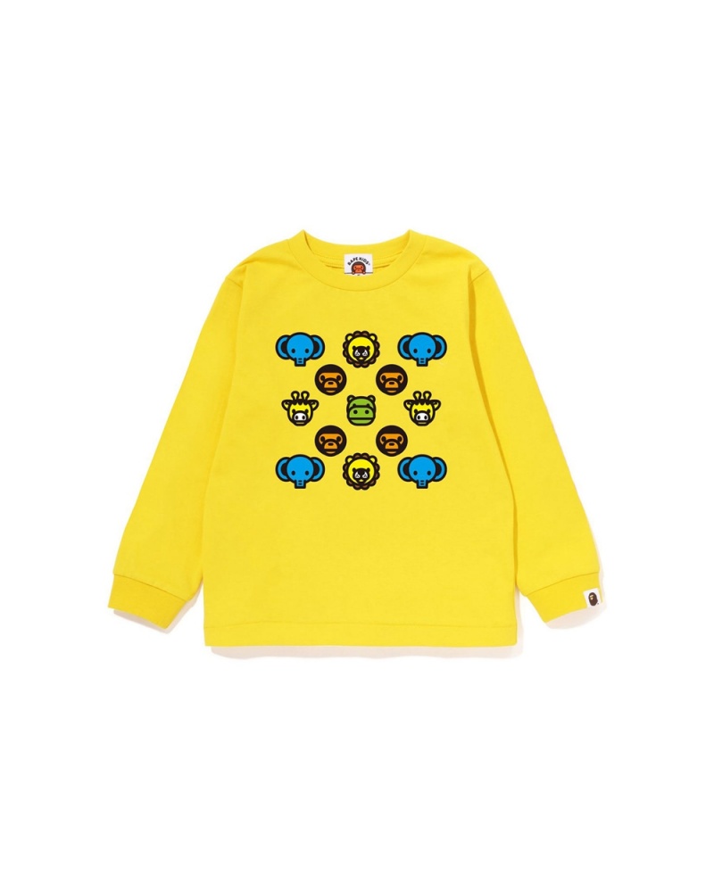 Hauts Bape Milogram L/S Jaune Enfant | CMF-29933801